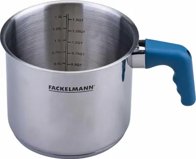 Produktbild von Fackelmann Milchtopf Essential Ø 14 cm aus Edelstahl mit ergonomischem Bakelit-Griff Ideal für alle Herdarten, inklusive Induktion