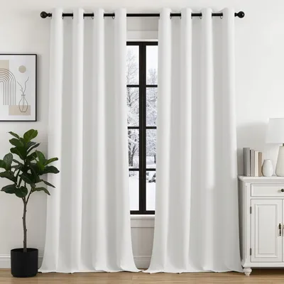 Produktbild von Verdunkelungsvorhänge 2 Stück 140 x 245 cm - Weiß Wärmeisolierend