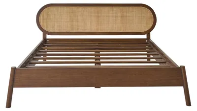 Produktbild von Bett mit Lattenrost aus Mindi-Holz