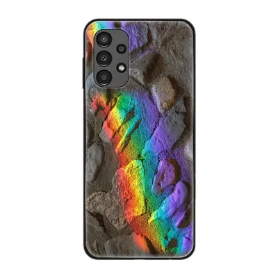 Productafbeelding van König Design hoesje, compatibel met Samsung Galaxy A13 4G, kunststof, zachte telefoonhoesje - telefoonhoesje met regenboogstenen