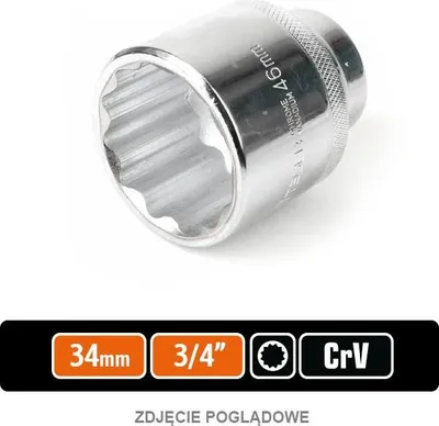 Produktbild von Steckschlüssel 3/4" zwölfkant 34 mm / TEGER