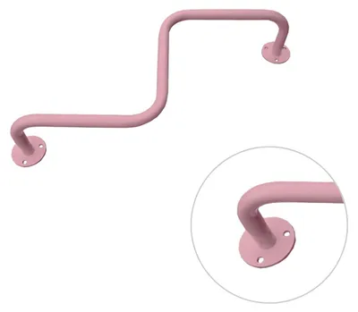 Obrázek produktu pro zakřivená stropní vzpěračská tyč, růžová, stabilní 100 kg