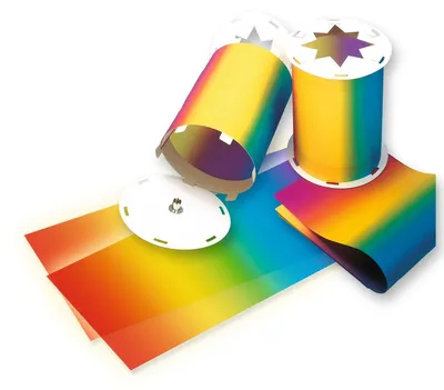 Image de découpes de papier transparent arc-en-ciel folia, 220 x 510 mm, vous recevez 1 paquet, contenu du paquet : 25 feuilles