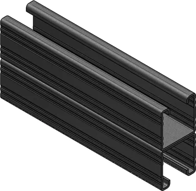Produktbild von MEFA Montageschiene C-Profil doppelt V2A, 45 / 90 / 2 mm, Stange, 1 Stk.