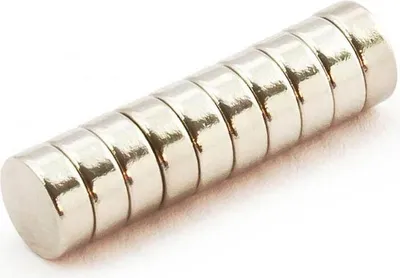 Produktbild von 10 x Oblique Unique Neodym Magnet N38 ø 8 x 3 mm