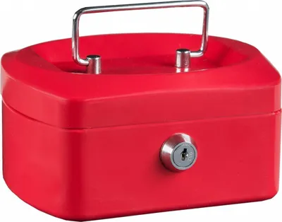Produktbild von Idena Geldkassette 6" 155x120x90mm, rot - Metall, 8 Fächer