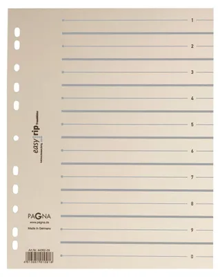 Produktbild von Pagna Trennblätter A4 Easy Rip grau Pack á 100St