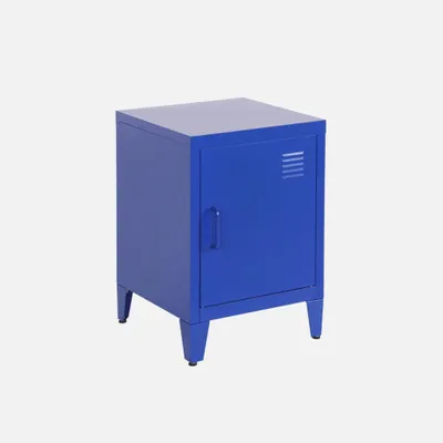 Produktbild von sweeek - Industrieller Nachttisch 1 Tür - Blau