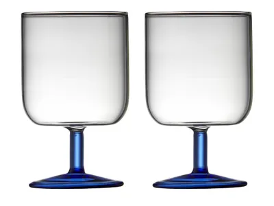 Obrázek produktu pro Lyngby Glas 30203, Sklenice na bílé víno, Sklo, Modrá, Průhledná, Jednobarevný, 300 ml, 12 cm