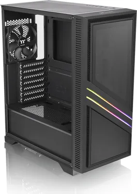Obrázek produktu pro Thermaltake Versa T35 TG RGB, Midi Tower, PC, Černá, ATX, Micro ATX, Mini-ITX, SPCC, Temperované sklo, Hraní