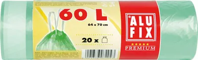 Immagine prodotto di AluFix, sacchi per bidoni da 60 litri 20 sacchi con coulisse, verde