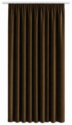 Produktbild von Vorhang Kräuselband Braun Verdunkelung 300x245 cm Samt weich blickdicht Gardine