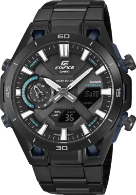 Produktbild von Casio ECB-2300DC-1AEF EDIFICE Uhr Herrenuhr Edelstahl Datum Alarm schwarz
