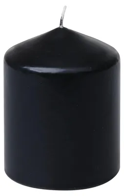 Produktbild von Stumpenkerzen Schwarz 100/77 mm, 4 Stück
