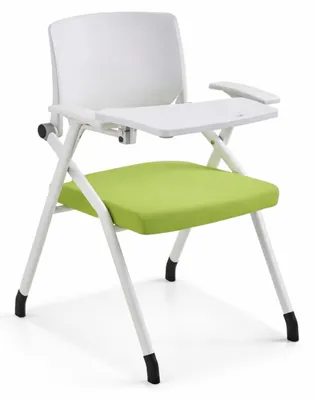 Produktbild von Ergonomischer Seminarstuhl mit klappbarem Tablett und Armlehnen
