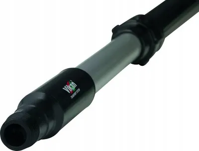Image de Vikan manche télescopique avec passage d'eau | extensible : 108 - 160 cm | raccord de tuyau conique | Ø 32 mm | pression maximale : 6 bar | aluminium anodisé & plastique | noir | 75VS6102