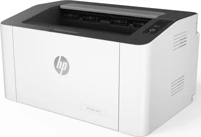 Produktbild von HP Laser 107a, Schwarzweiß, Drucker für Kleine und mittlere Unternehmen, Drucken, Laser, 1200 x 1200 DPI, A4, 20 Seiten pro Minute, Doppelseitiger Druck, Weiß
