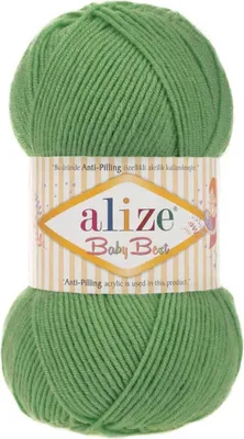 100g Strickgarn ALIZE Baby Best 485 pistaziengrün Babywolle
