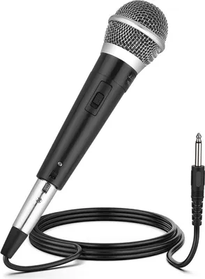 Produktbild von Kabelgebundene dynamische Mikrofone, professionelle Handmikrofone mit 3 m Kabel und 6,35-mm-Klinkenbuchse für Gesang, Reden, Hochzeiten und Bühnenauftritte