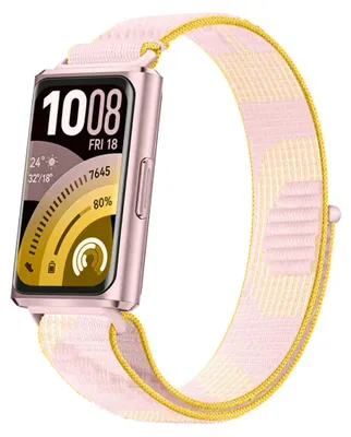 Obrázok produktu pre Nylonový remienok na inteligentné hodinky pre Huawei Band 11 / 11 Pro s suchým zipsom, ružový