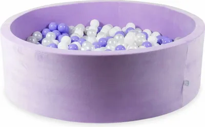 Zdjęcie produktu dla Basen na kulki 130x40 Velvet Soft Purple - Z 700 kulkami / Biały, masa perłowa, wrzosowy