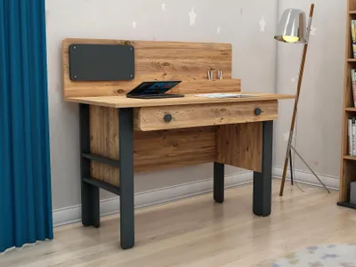 Obrázok produktu pre Skye Decor, Písací stôl - Nilili 6 (borovica atlantická + antracit)