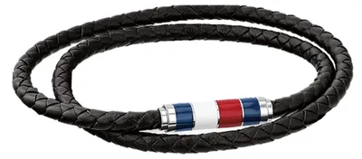 Produktbild von Tommy Hilfiger Jewelry Armband für Herren mit Schwarzem Geflochtenem Leder in Do