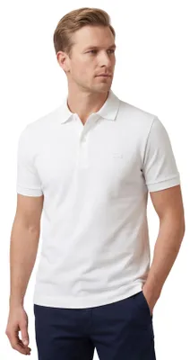 Zdjęcie produktu dla Lacoste koszulka polo z krótkim rękawem regular fit biała bawełna 3 guziki