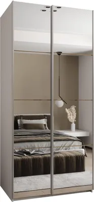 Produktbild von MEBLE KRYSPOL LUX 2 Schrank - 245,5x100x64cm - Weiß, Artisan, Silber