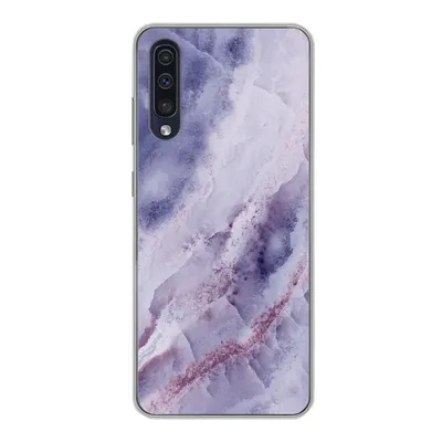 Produktbild von MuchoWow® Handyhülle Schutzhülle Hülle für Samsung Galaxy A30s Naturstein - Lila - Edelsteine und Mineralien Silikon Softcase Handy Hülle - Karteninhaber