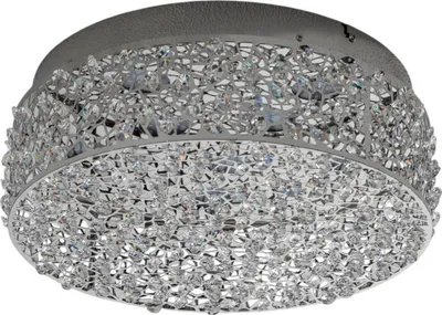 Produktbild von Lucande LED-Deckenleuchte Felias, chromfarben, Glas, Ø 35 cm