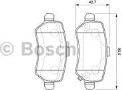 Produktbild von Bosch Bremsbelagsatz, Scheibenbremse 0 986 424 646