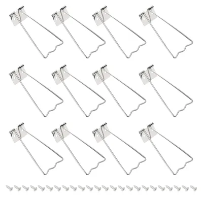 Metall-Bilderrahmen-Ständer 12er-Set, 8,6x4 cm, silber