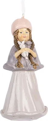 Image de Clayre & Eef Pendentif de Noël Enfant 11 cm Beige Plastique