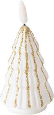 Produktbild von Weihnachtsbaumförmige Kerze mit künstlicher Flamme TORIS, 12 cm