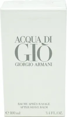A white box for Giorgio Armani Acqua di Gio After Shave Balm.