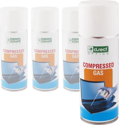 Produktbild von D.RECT  4x400ml Druckluftspray für die Reinigung von Tastatur
