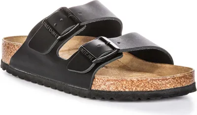 Produktbild von Birkenstock Arizona Naturleder in Schwarz | Regular Fit – 9 UK - 43 EU - 10/10.5M US / Black