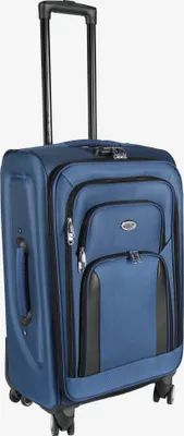 Produktbild von Reisekoffer Reisetrolley Stoffkoffer Koffer blau Weichgepäck Größe M