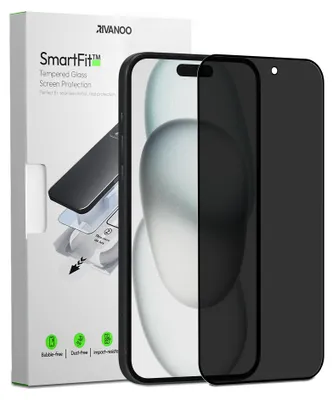 Obrázek produktu pro 1-balení iPhone 15 Ochranné sklo na displej Privacy - Tvrzené sklo | [Automatická instalace] - Bez bublin