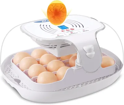 Obrázok produktu pre Automatická inkubátorka na 16 vajec, modrá - Inkubátor - Stroj na liahnutie vajec - Inkubátor na vajíčka - Klietka na liahnutie