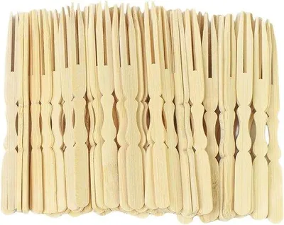 Image de Holz-Frittenstäbchen 100 Stück für Feier und Camping