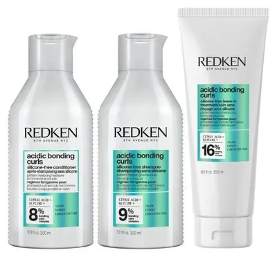 Produktbild von Redken Acidic Bonding Curls Set Shampoo 300 - Conditioner - Leave-In Treatment