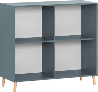 Produktbild von Büro Aktenregal SISAK-80 in blau, B/H/T: ca. 100,1/92,6/41 cm