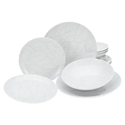 Zdjęcie produktu dla CreaTable, 25869, Seria Home, zestaw talerzy 12-częściowy, porcelana