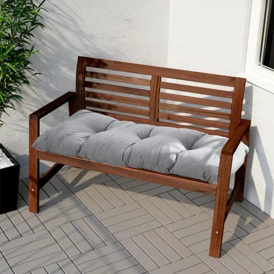 Produktbild von Livingandhome Sitzkissen 120 x 40 cm, Dicke 10-13 cm, Stuhlauflage Polster für Gartenbank Schaukelstuhl, Hellgrau