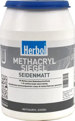 Produktbild von Herbol Methacryl Siegel weiss 1L Bodenfarbe Kellerfarbe Balkonfarbe