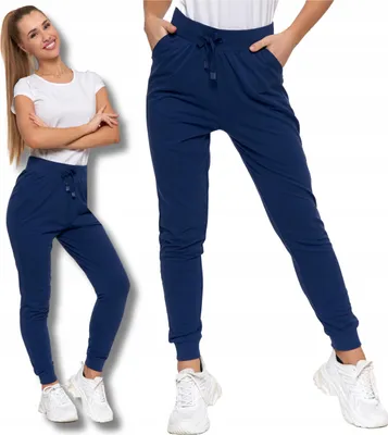 Produktbild von DAMEN'S PANTS Glatt mit Taschen Trainingshose Baumwolle MORAJ - M