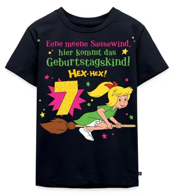 Produktbild von Spreadshirt Bibi Blocksberg Geburtstagsdesign 7 Jahre Kinder Premium T-Shirt, 110/116 (4 Jahre), Navy