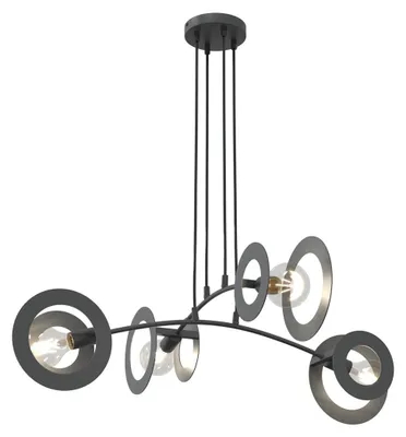 Obrázok produktu pre Závesná lampa EUFORIA, čierna, 4xE27x20W, kov, rozmery: 120x89x89 cm, IP20, Emibig